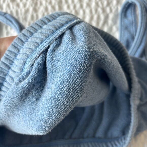 Colsie Womens Small Comfy Sweatshirt Material Blue Bralette Comfy Cozy Flaw - Picture 5 of 12